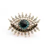 Grand oeil bleu - broche en cristal