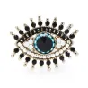 Grand oeil bleu - broche en cristal