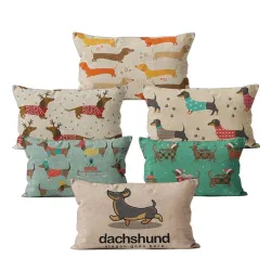 Housse de coussin rectangulaire - motif chiens - 30*50 cm