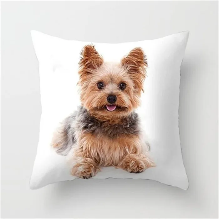 Housse de coussin déco - Chien Yorkie - 45 * 45 cm