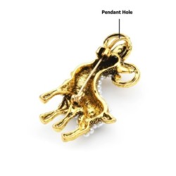Golden goat with pearls - vintage broochBrooches