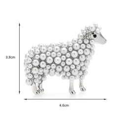 Broche mouton avec perles
