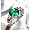 CHENXI - montre à quartz de luxe - or rose - acier inoxydable - étanche - vert