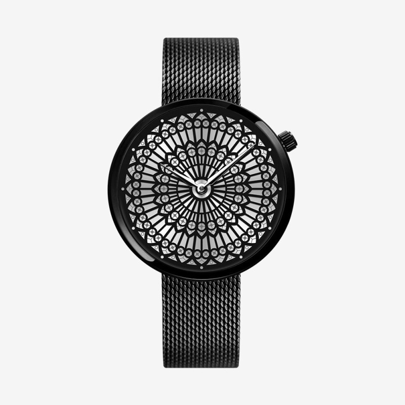 SHENGKE - montre à quartz de luxe - étanche - bracelet en maille d'acier