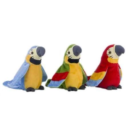 Plush talking parrot - repeats what you say - waves its wings - plush toyCuddly toys