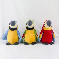 Plush talking parrot - repeats what you say - waves its wings - plush toyCuddly toys
