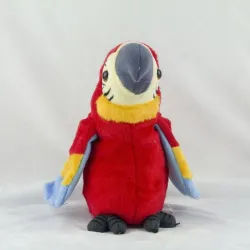 Plush talking parrot - repeats what you say - waves its wings - plush toyCuddly toys