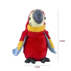 Plush talking parrot - repeats what you say - waves its wings - plush toyCuddly toys