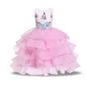 Robe licorne - costume de princesse pour fille - collier / bandeau / ailes