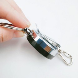 Retractable steel wire - elastic chain - stainless steel keychainKeyrings