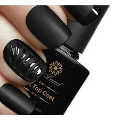 Top coat noir mat - vernis à ongles - 10ml