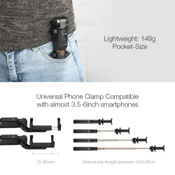 3 en 1 - mini trépied / perche à selfie sans fil - Bluetooth - pour Smartphone
