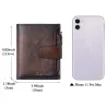 Portefeuille multifonction vintage - protection RFID - cuir véritable