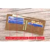 Portefeuille court en cuir - porte-cartes - avec fermeture éclair