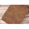 Portefeuille court en cuir - porte-cartes - avec fermeture éclair