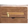 Portefeuille court en cuir - porte-cartes - avec fermeture éclair