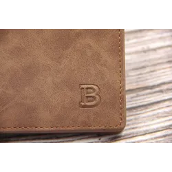 Portefeuille court en cuir - porte-cartes - avec fermeture éclair