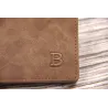 Portefeuille court en cuir - porte-cartes - avec fermeture éclair