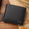 Portefeuille classique pour hommes - porte-cartes - fermeture éclair - cuir véritable