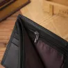 Portefeuille classique pour hommes - porte-cartes - fermeture éclair - cuir véritable
