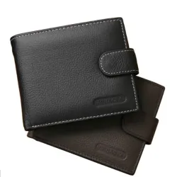 Portefeuille homme court - porte-cartes - cuir véritable