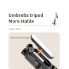 L15 - selfie stick - foldable mini tripod - with fill light - Bluetooth - remote shutterSelfie sticks
