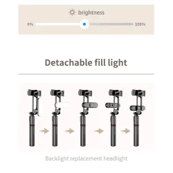 L15 - selfie stick - foldable mini tripod - with fill light - Bluetooth - remote shutterSelfie sticks
