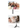 L15 - selfie stick - foldable mini tripod - with fill light - Bluetooth - remote shutterSelfie sticks