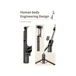 L15 - selfie stick - foldable mini tripod - with fill light - Bluetooth - remote shutterSelfie sticks