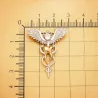 Dent / ailes / cristal - broche dentiste