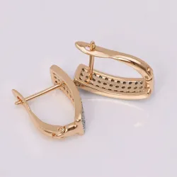 Gold zircon earringsEarrings