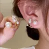 Tulip / pearl - stud earringsEarrings