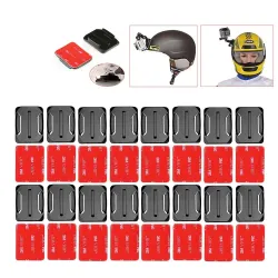 Accessoires de casque - pour GoPro - base de montage incurvée - autocollants adhésifs - 16 pièces