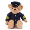 Ours en peluche pilote / capitaine - hôtesse de l'air - peluche