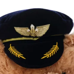 Ours en peluche pilote / capitaine - hôtesse de l'air - peluche