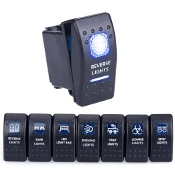 Interrupteur de voiture - Interrupteur à bascule LED - étanche - 12V / 24V