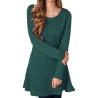 Short knitted dress - long sleeve sweaterDresses