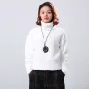 Vintage handmade pendant - long necklace - leather rope chainNecklaces