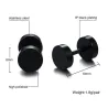 Boucles d'oreilles rondes clous noirs - mixte