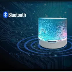 Mini enceinte Bluetooth - LED - carte TF - design fissuré