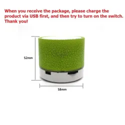 Mini enceinte Bluetooth - LED - carte TF - design fissuré