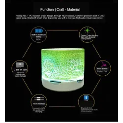Mini enceinte Bluetooth - LED - carte TF - design fissuré