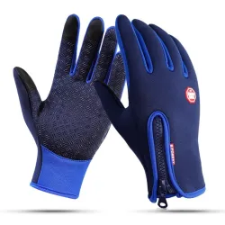 Gants de ski chauds - fonction écran tactile - fermeture éclair - étanche