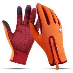 Gants de ski chauds - fonction écran tactile - fermeture éclair - étanche