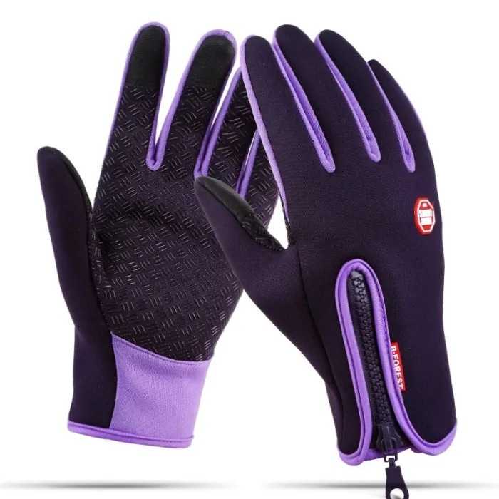 Gants de ski chauds - fonction écran tactile - fermeture éclair - étanche