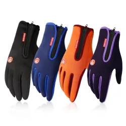 Gants de ski chauds - fonction écran tactile - fermeture éclair - étanche