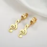Long earrings with musical notesEarrings