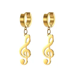 Long earrings with musical notesEarrings