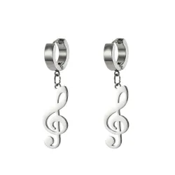 Long earrings with musical notesEarrings