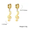 Long earrings with musical notesEarrings